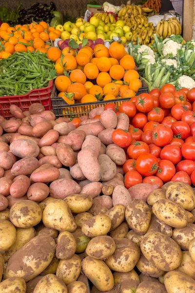 市場でカラフルな様々な野菜 — ストック写真