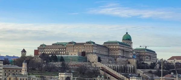 Famous Budapest Royal Palace Day — Stock Photo, Image
