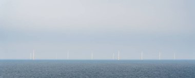 Kuzey Denizi 'ndeki rüzgâr çiftliği, panorama