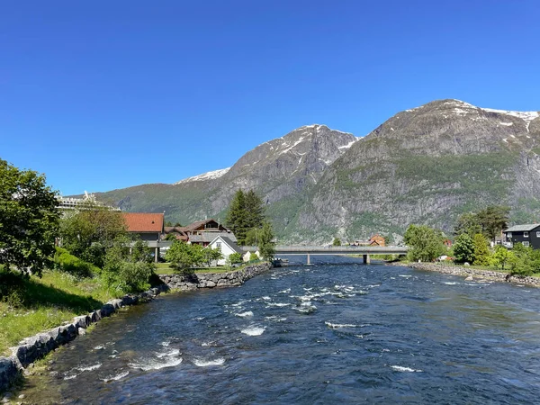 Річка Ейо Ейдфйорді Норвегія — стокове фото