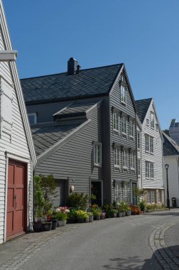 Alesund, Norveç 'te güzel renkli evler