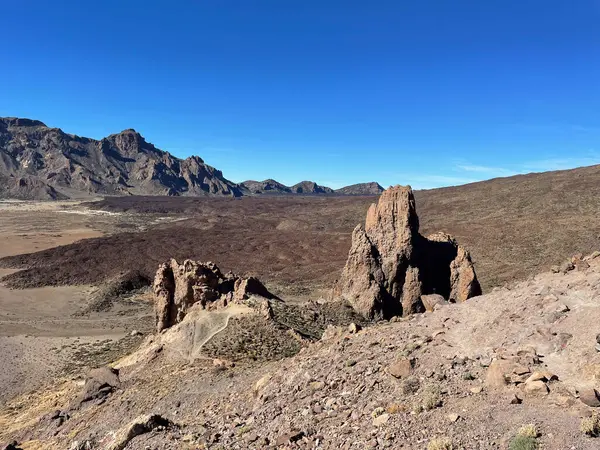 Kayalık ve çöl Tenerife, İspanya manzarası gibi