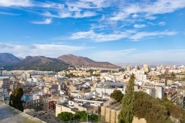 İspanyol şehri Cartagena 'nın Panoraması