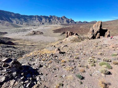 Kayalık ve çöl Tenerife, İspanya manzarası gibi