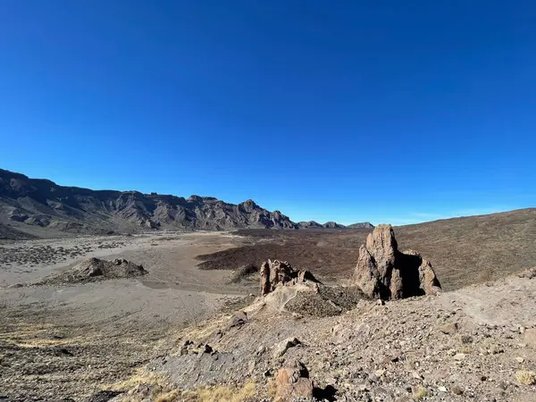 Kayalık ve çöl Tenerife, İspanya manzarası gibi