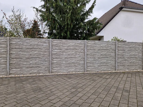 Privacy Fence Made Concrete — Stock Photo, Image