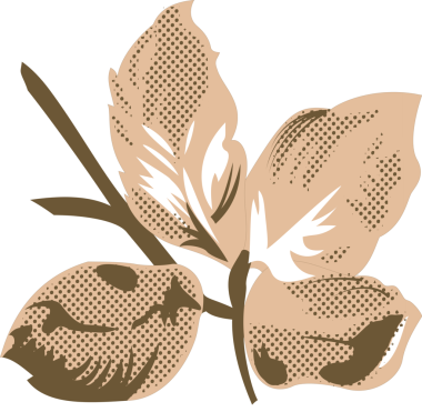 Açık bej yapraklar, zengin kahverengi bir gövde ve büyüleyici bir yarım ton deseni ile vurgulanan bu soyut illüstrasyonun abartısız gelişmişliğiyle yaşam alanınızı yükseltin.. 