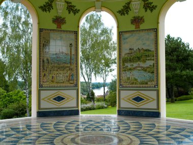 The decorated interior of The Belvedere at Apremont clipart