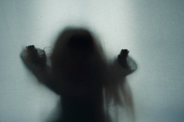 Çarşafa sarılmış bir bebeğin ürkütücü, dehşet verici bir kurgusu., 