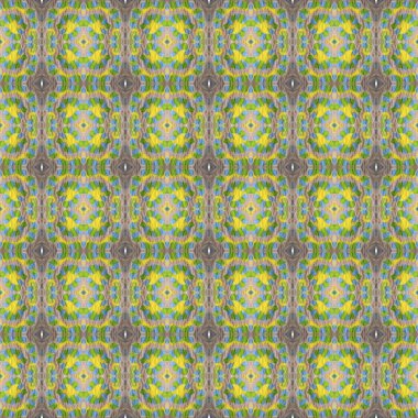 Etnik model. Boho kusursuz iz. Suluboya yeşil kağıt. Yerli süsü, tekrarlanabilir etnik model. Geleneksel halk motifi. Organik doku. Dokuma halı, hippi tarzı. Kırsal kabile sanatı