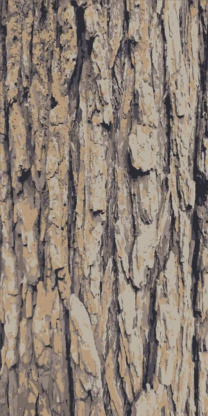 樹皮が荒い 木の樹皮 樹皮のベクトル図 — ストックベクタ