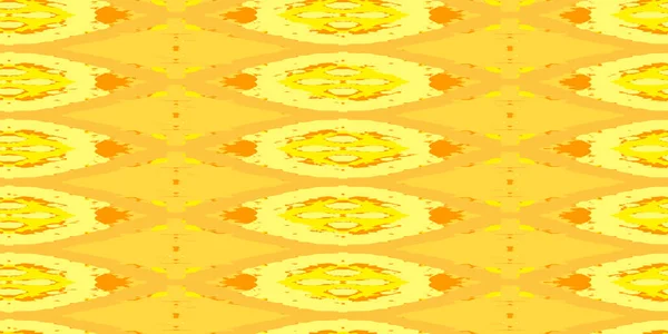 Текстура Ковра Этническом Стиле Бесшовный Текстильный Орнамент Желтый Бесшовный Рисунок — стоковый вектор