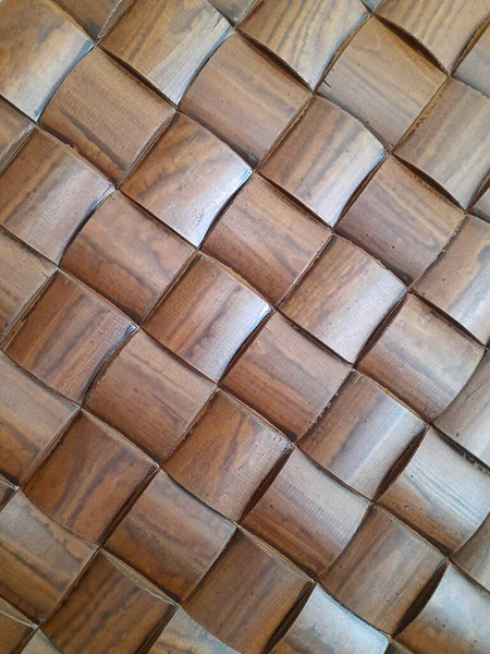 Wooden panel. Woven wood panel. Woody pattern