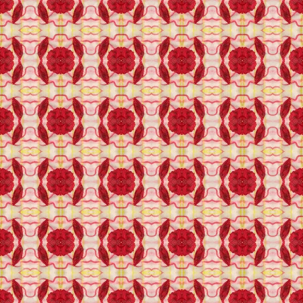 Patrón Shibori Textil Ikat Impresión Tinte Lazo Plantilla Roja Sin —  Fotos de Stock