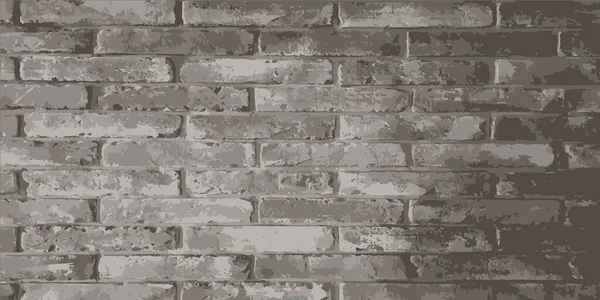 旧砖墙 砖头是灰色的 是砖做的古董背景矢量说明 — 图库矢量图片