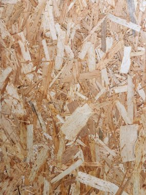 OSB paneli. Tahta, ezilmiş odun parçalarından yapılmış.