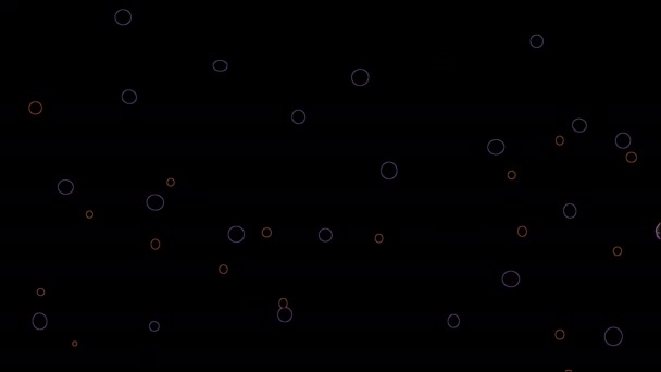 Аквариум Рыбами Плавающими Воде Пузырьками Чёрном Фоне Анимация — стоковое видео