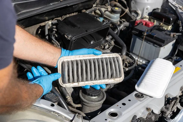 Automotive engine air filter replacement