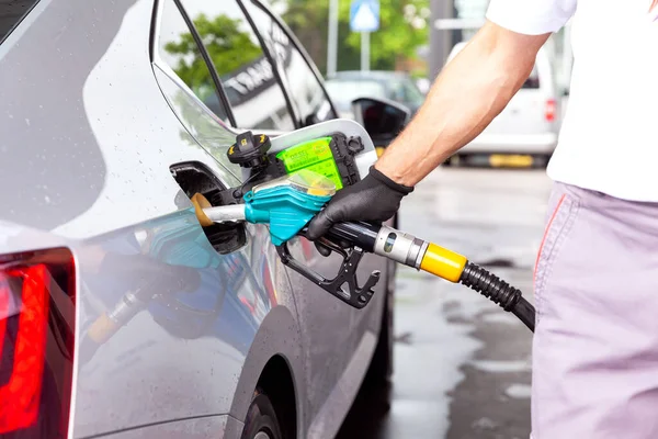 Fill Car Diesel Fuel Petrol Station — Stock Photo, Image