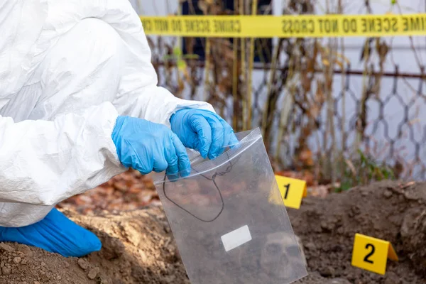 Forensic Science Specialist Work War Crime Scene Investigation — Stock Photo, Image