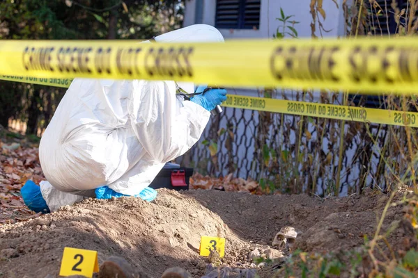 Forensic Science Specialist Work War Crime Scene Investigation — Stock Photo, Image