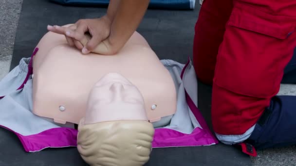 Primeiros Socorros Classe Ressuscitação Cardiopulmonar Rcp — Vídeo de Stock