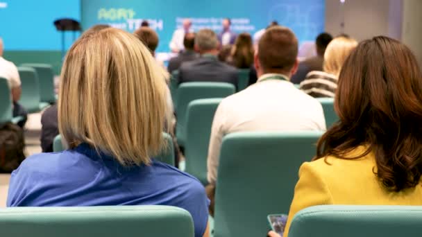 Reunión Negocios Seminario Conferencia Evento Mediático Mesa Redonda — Vídeos de Stock