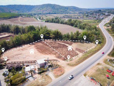 boş arazi yönetimi arazi ıslahı ev havacılık manzarası için arsa, arazi lobutları konut geliştirme için konut arazisi mülkiyet satın alma veya yatırım ev genişletmek