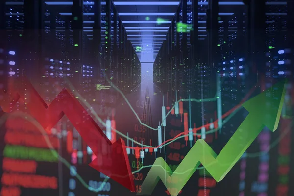Aktienmarkt Graphenhandel Analyse Investment Finanz Börse Finanz Forex Graph Aktienmarkt Stockbild