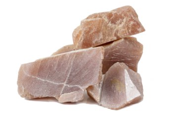 Beyaz arka plan üzerinde endüstriyel izole aksesuarlar için sunstone mineral