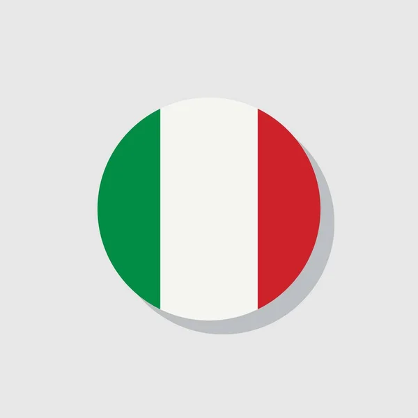 Флаг Италии Плоская Иконка Векторный Знак Красочная Пиктограмма Выделена Белом — стоковый вектор