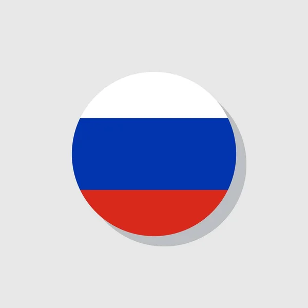 Ruská Vlajka Plochá Ikona Vektorová Značka Barevný Piktogram Izolovaný Bílém — Stockový vektor