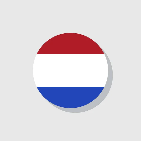 オランダのフラットアイコン ベクトル記号 白に隔離されたカラフルなピクトグラムの旗 シンボル ロゴイラスト フラットスタイルデザイン — ストックベクタ