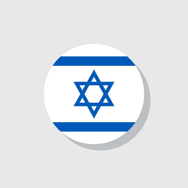 Bandeira Israel Ícone Plano Sinal Vetor Pictograma Colorido Isolado Branco — Vetor de Stock