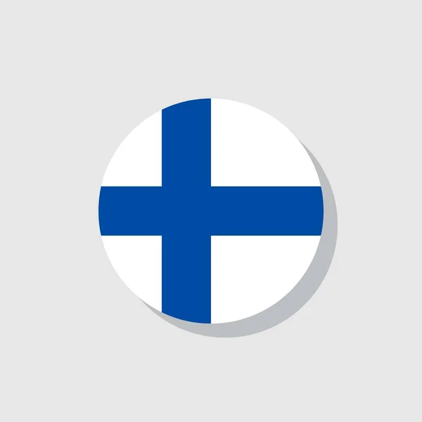 Drapeau Finlande Icône Plate Signe Vectoriel Pictogramme Coloré Isolé Sur — Image vectorielle