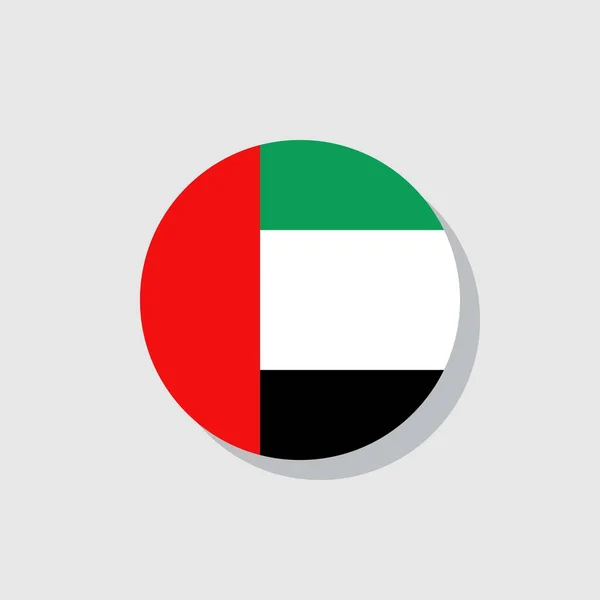 United Arab Emirates Flag Flat Icon Vector Sign Flag Uae — Stock Vector