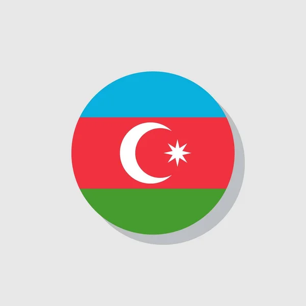 Flagge Von Aserbaidschan Flache Ikone Vektorzeichen Buntes Piktogramm Isoliert Auf — Stockvektor