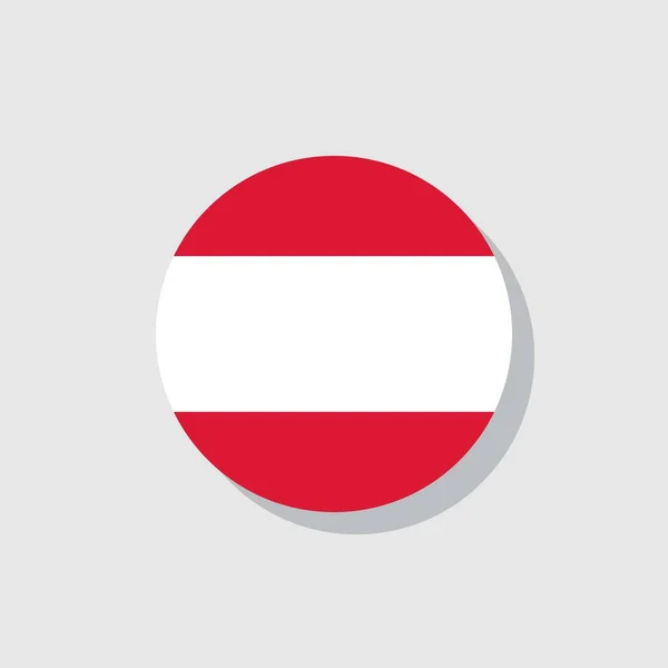 Флаг Австрии Плоская Иконка Векторный Знак Красочная Пиктограмма Выделена Белом — стоковый вектор