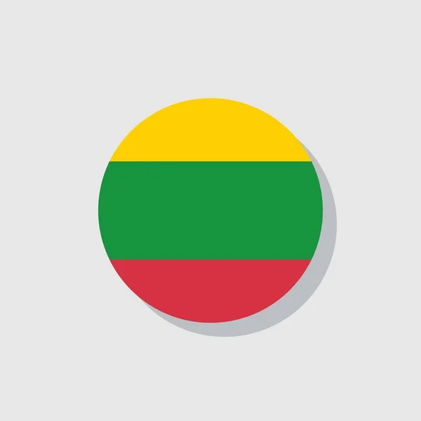 Flagge Litauens Flaches Symbol Vektorzeichen Buntes Piktogramm Auf Weiß Isoliert — Stockvektor