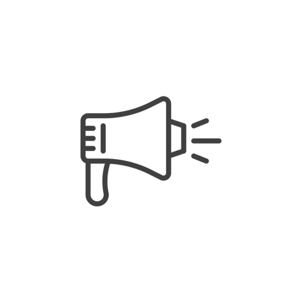 Значок Линии Мегафона Громкоговоритель Знак Стиля Мобильной Концепции Веб Дизайна — стоковый вектор
