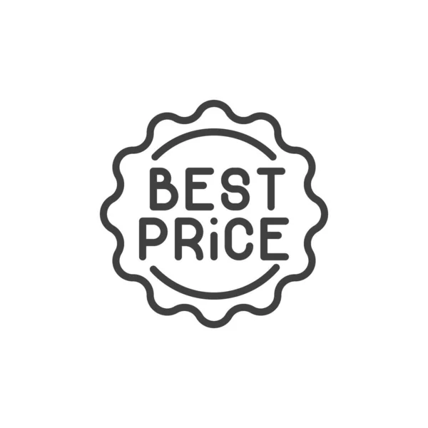 Best Price Sticker Line Icon Linear Style Sign Mobile Concept — Stock Vector
