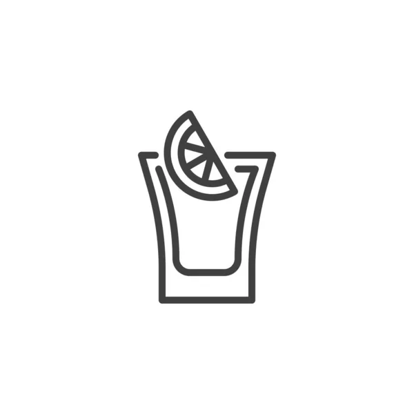 Tequila Schuss Glaslinie Symbol Lineares Stilschild Für Mobiles Konzept Und — Stockvektor