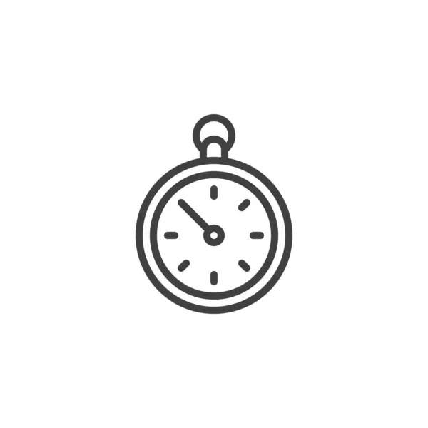 Stopwatch Lijn Icoon Lineair Stijlteken Voor Mobiel Concept Webdesign Stopwatch — Stockvector