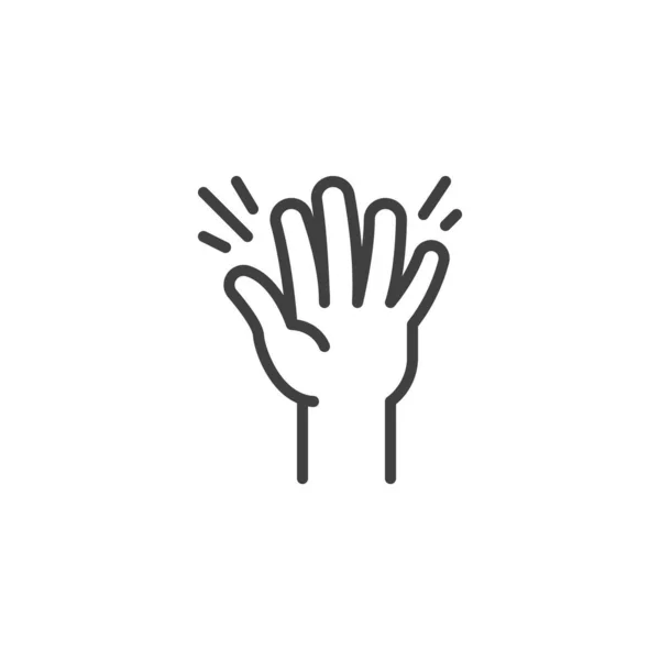 ボランティアハンドラインのアイコン モバイルコンセプトとウェブデザインのためのリニアスタイルのサイン 手アウトラインベクトルアイコンを上げる シンボル ロゴイラスト ベクトルグラフィックス — ストックベクタ