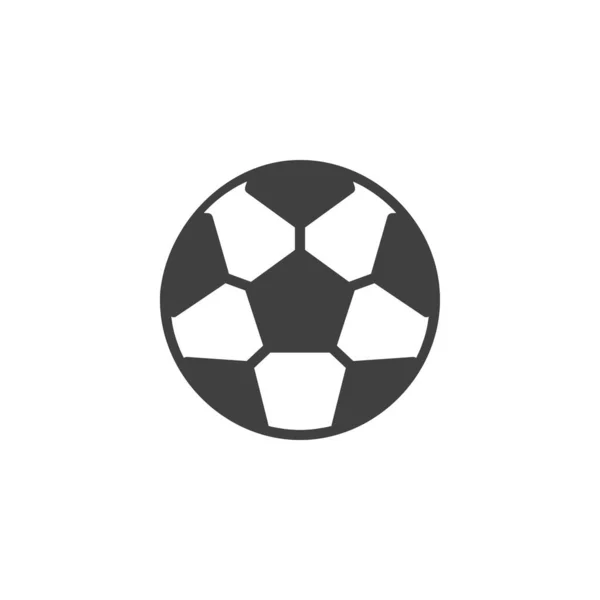 Icône Vectorielle Ballon Football Panneau Plat Rempli Pour Concept Mobile — Image vectorielle