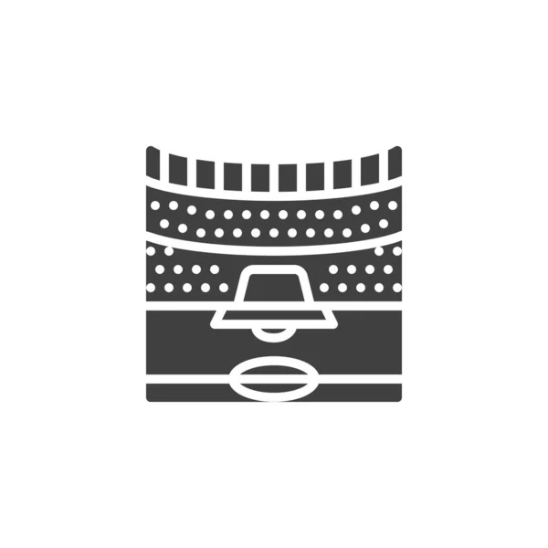 Значок Вектора Футбольного Стадиона Заполненный Плоский Знак Мобильной Концепции Веб — стоковый вектор