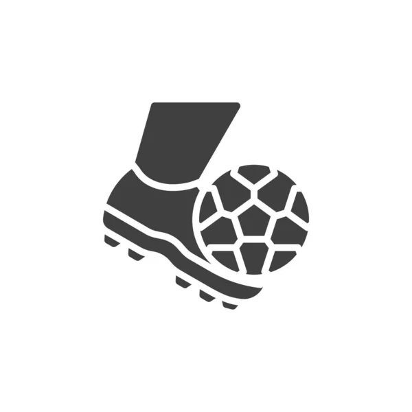 Fotbalové Boty Ikona Vektoru Míče Vyplněný Plochý Znak Pro Mobilní — Stockový vektor