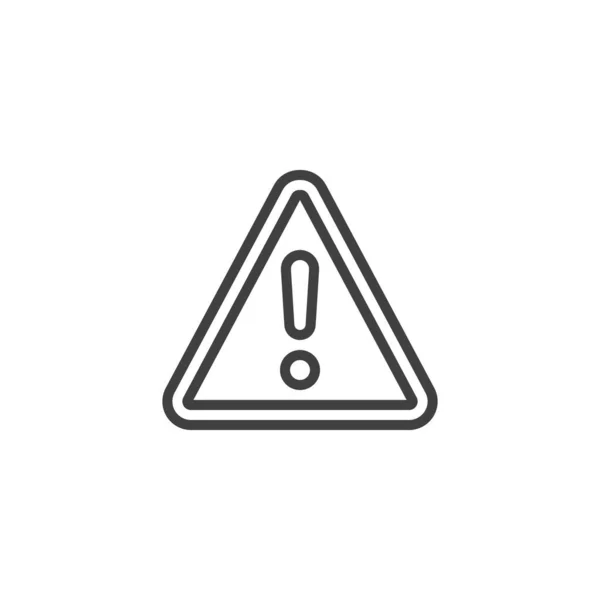 注意警告線のアイコン モバイルコンセプトとウェブデザインのためのリニアスタイルのサイン 三角危険標識の輪郭ベクトルアイコン シンボル ロゴイラスト ベクトルグラフィックス — ストックベクタ