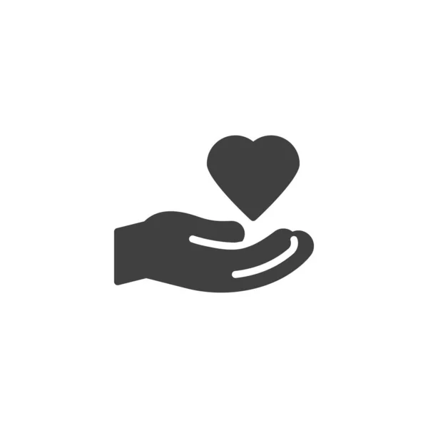 Charity Hand Vektor Icon Gefüllte Flache Schilder Für Mobiles Konzept — Stockvektor
