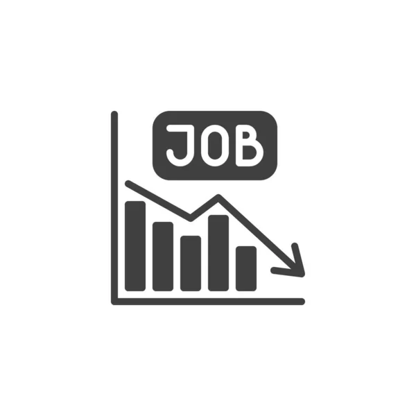 Ikona Vektoru Nezaměstnanosti Vyplněný Plochý Znak Pro Mobilní Koncept Web — Stockový vektor
